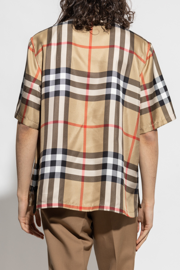 Silk 2024 burberry shirt